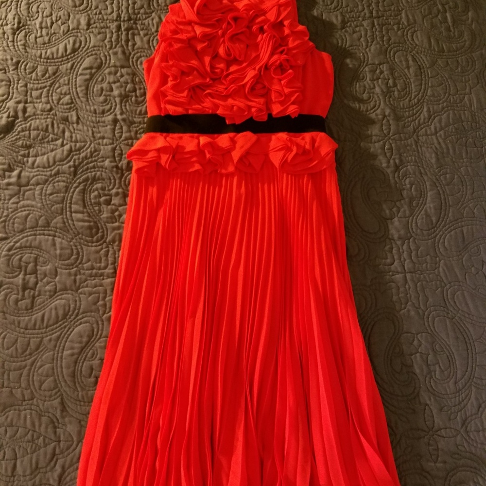 BCBG Red Midi Cocktail Dress